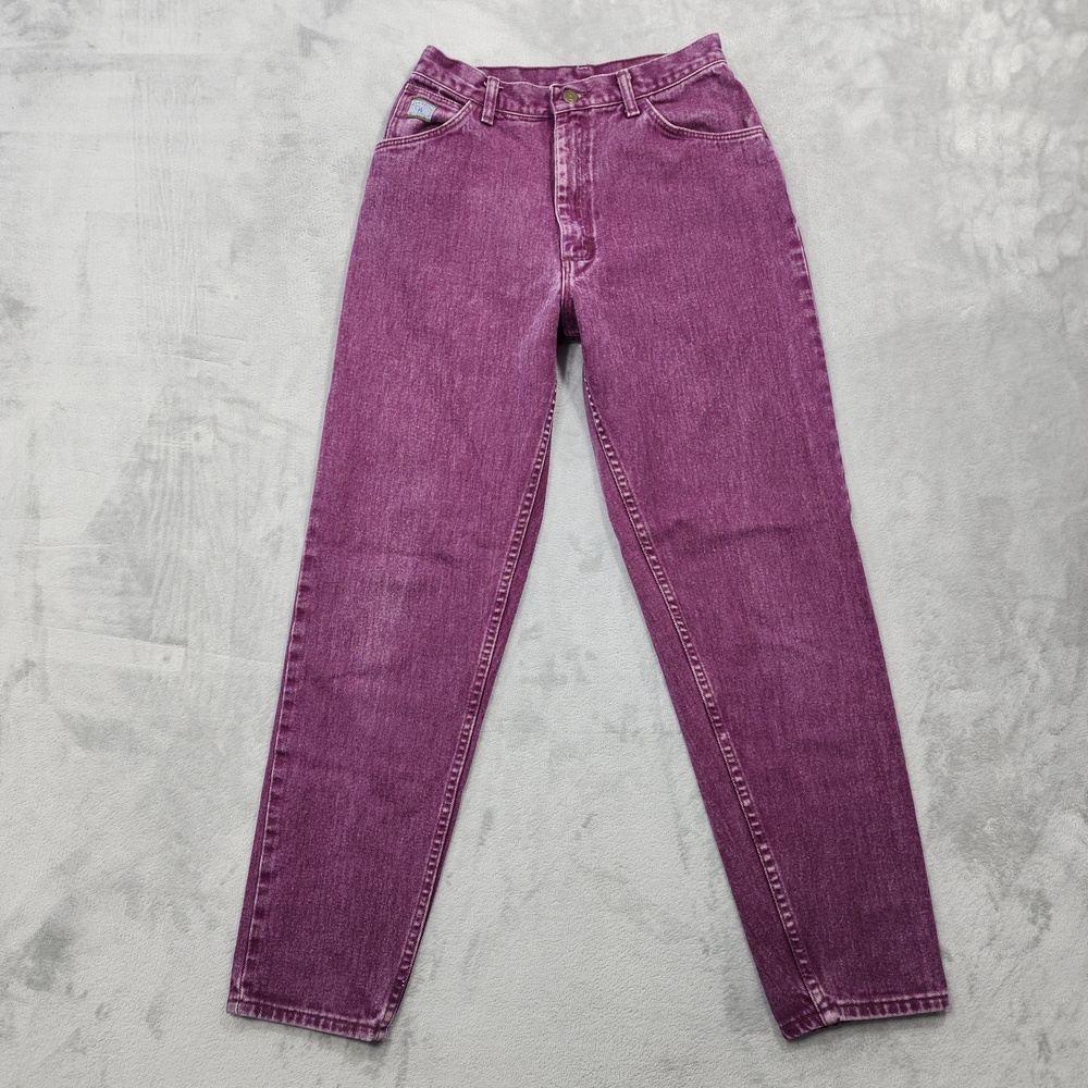 Vintage Wrangler Jeans Womens 10 (26x28.5) Purple High Rise Mom Relaxed Tapered